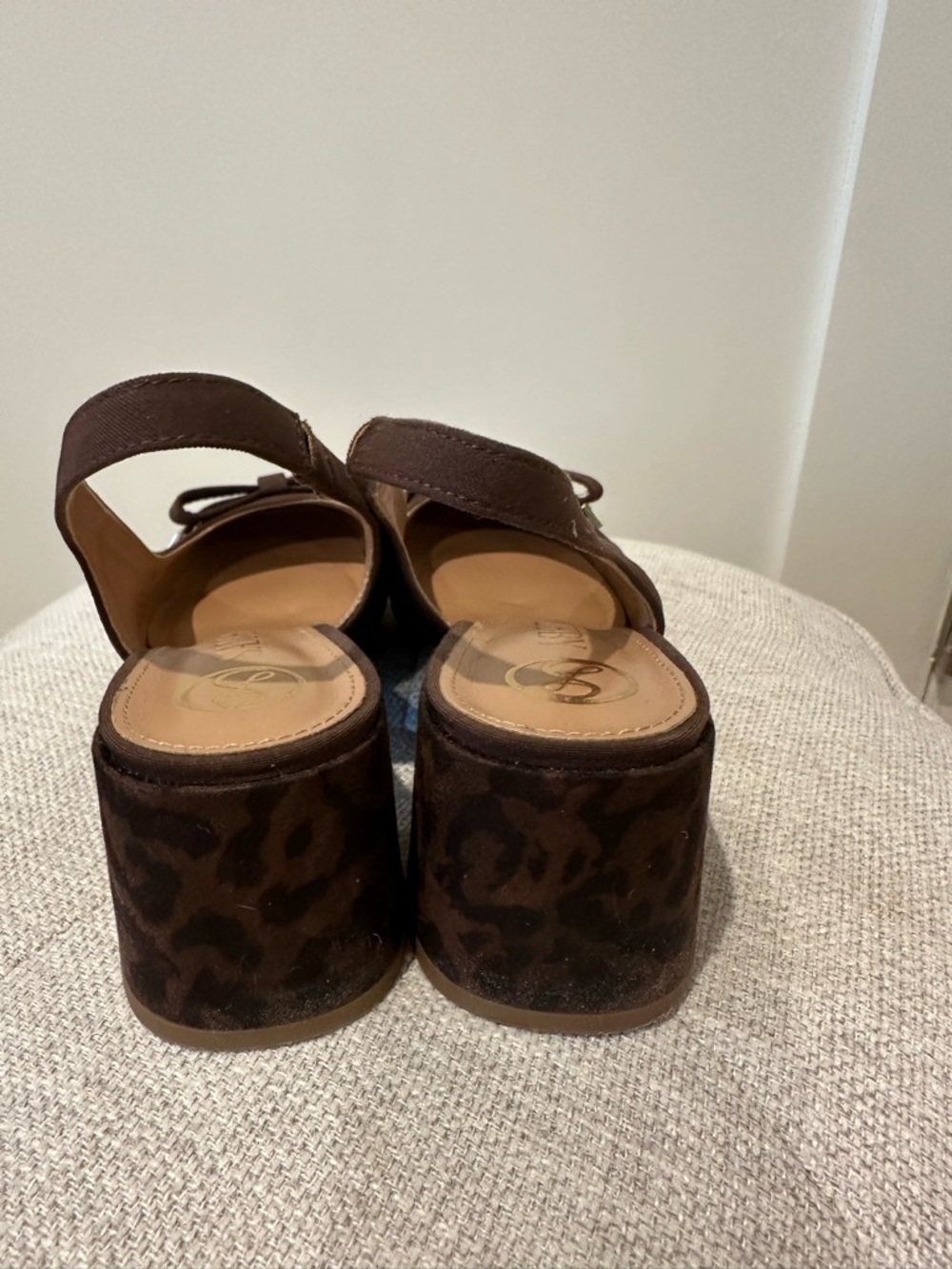 Sam & Libby size 8 Giselle Brown slingback leopard pattern pumps - Picture 3 of 10